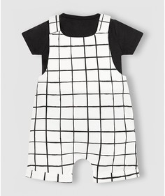 Комбинезон-шорты в клетку и боди в комплекте коллекции My K Mothercare