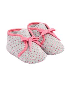 Пинетки с узором, розовый и серый Mothercare