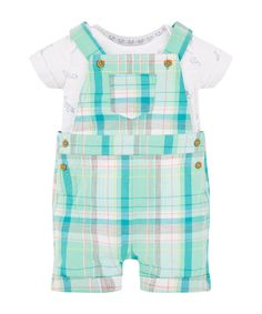 Комбинезон в клетку и боди в комплекте Mothercare