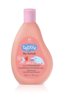 Шампунь и гель для душа 2в1 Bebble My Friend с ароматом клубники, 250 мл