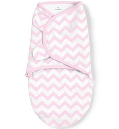 Конверт для пеленания на липучке Summer Infant Swaddleme, S/M, Pink Chevron Girl