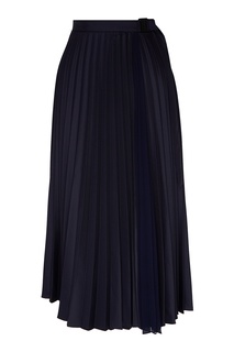 Темно-синяя плиссированная юбка Sandro