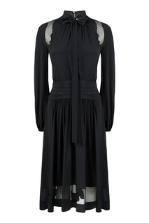 Черное платье с полупрозрачными вставками No.21