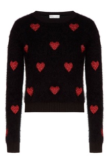 Мягкий черный джемпер с узорами RED Valentino
