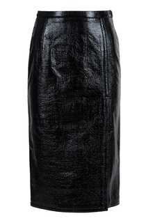 Черная блестящая юбка No.21