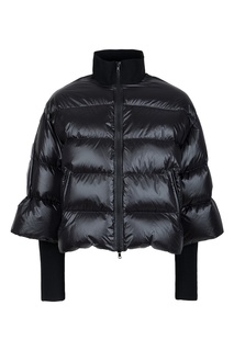 Короткий черный пуховик с отделкой RED Valentino