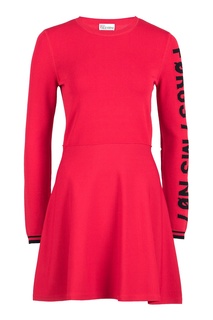 Красное трикотажное платье-мини с логотипом RED Valentino