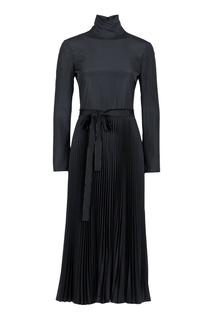 Черное платье-миди с плиссировкой RED Valentino