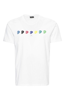 Футболка с разноцветными черепами Paul Smith