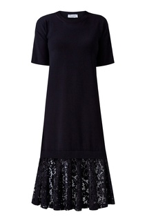 Длинное платье черного цвета Valentino
