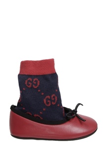 Сине-красные пинетки GG Gucci Kids