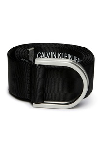 Черный ремень из текстиля Calvin Klein