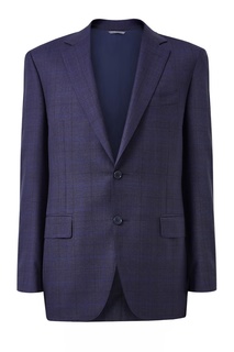 Сине-фиолетовый костюм из шерсти Canali
