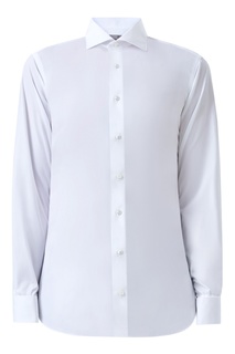 Белая рубашка с отверстиями для запонок Canali