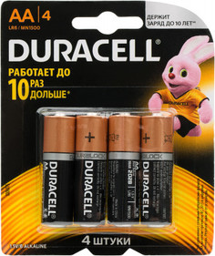 Батарейки щелочные Duracell BASIC CN АА/LR6, 4 шт.
