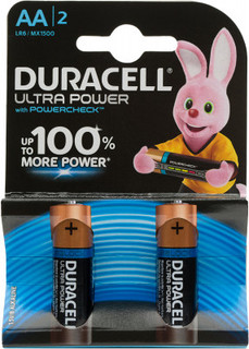 Батарейки щелочные Duracell Ultra Power АА/LR6, 2 шт.