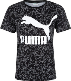 Футболка женская Puma Classics Logo AOP, размер 44-46