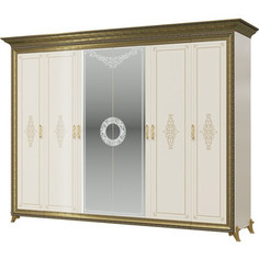 Шкаф 6-ти дверный Мэри Версаль СВ-02 без короны № 3 слоновая кость Meri