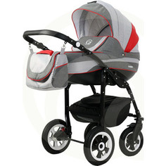 Коляска 2 в 1 Rant FABIO 02 серый-красный РАНТ