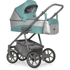 Коляска 2 в 1 Riko Basic COLIN 06 серый-бирюзовый