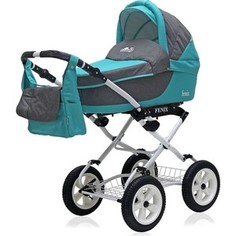 Коляска 2 в 1 Bart Plast FENIX Classic 03 серый-бирюза