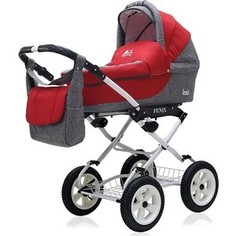Коляска 2 в 1 Bart Plast FENIX Classic 11 графит-красный