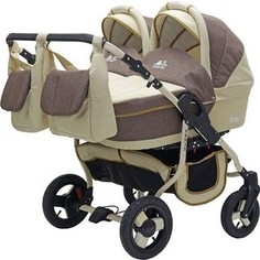 Коляска 2 в 1 Bart Plast FENIX DUO 06 бежевый-коричневый