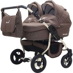 Коляска 2 в 1 Bart Plast FENIX DUO PRIME 05 коричневый лен