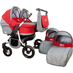 Коляска 2 в 1 Bart Plast FENIX DUO 11 графит-красный