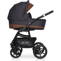Коляска 2 в 1 Riko Basic ALFA Ecco 03 графит-кирпичный