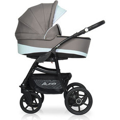 Коляска 2 в 1 Riko Basic ALFA Ecco 07 серый-голубой