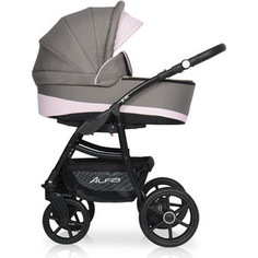 Коляска 2 в 1 Riko Basic ALFA Ecco 09 серый-розовый