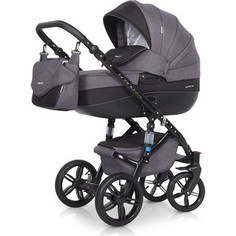 Коляска 2 в 1 Riko BRUNO NATURAL 07 Carbon (черный)