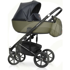 Коляска 2 в 1 Riko Basic OZON 02 черно-зеленый