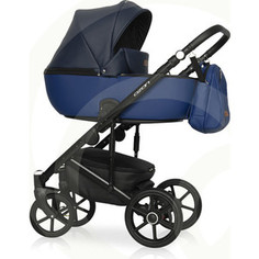 Коляска 2 в 1 Riko Basic OZON 01 графит-синий