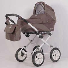 Коляска 2 в 1 Bart Plast FENIX PRIME Classic 05 коричневый лен