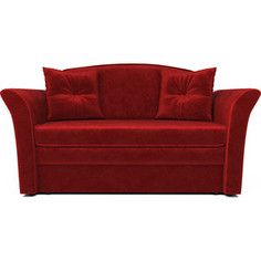 Диван Mebel Ars Малютка №2 бархат красный STAR VELVET 3 DARK RED ППУ