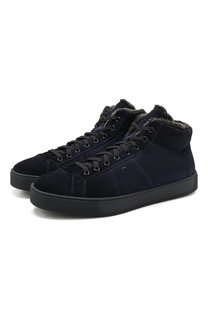 Замшевые кеды Santoni