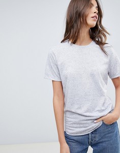 Серая футболка с асимметричным краем ASOS DESIGN-Серый