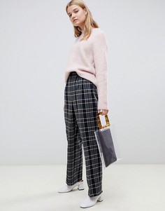 Брюки в клетку Selected Femme-Мульти