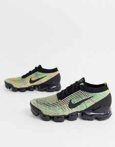 Черные/разноцветные кроссовки Nike Vapormax Flyknit 3.0-Мульти