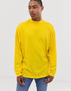 Желтый oversize-лонгслив из органического хлопка ASOS DESIGN