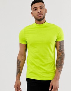 Ярко-зеленая футболка из органического хлопка ASOS DESIGN-Зеленый