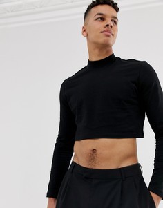 Черный облегающий лонгслив ASOS DESIGN