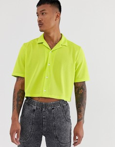 Свободная сетчатая oversize-рубашка ASOS DESIGN-Зеленый