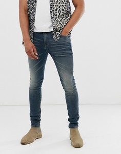Темные джинсы скинни ASOS DESIGN-Синий