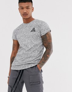 Черно-белая футболка из органического хлопка с принтом Bershka Join Life-Черный