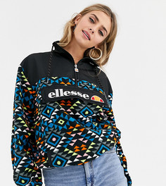 Флисовый свитшот на молнии с геометрическим принтом Ellesse-Черный
