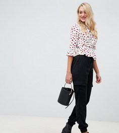 Черные джоггеры в стиле милитари с карманами New Look Tall-Черный