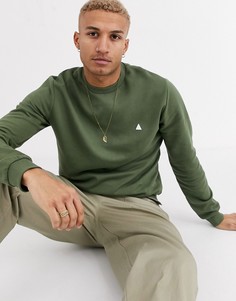 Свитшот цвета хаки с треугольником ASOS DESIGN-Зеленый